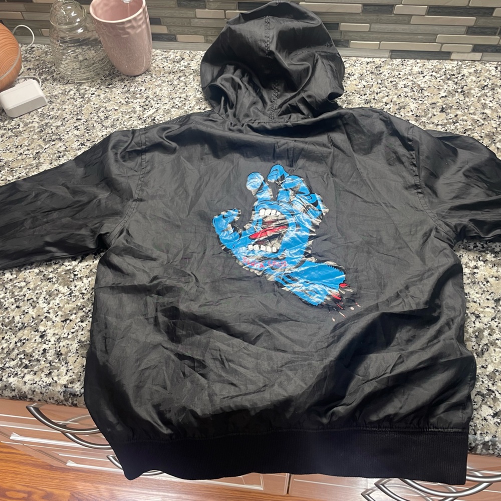 Youth Large Santa Cruz Zip Up Hoodie Jacket